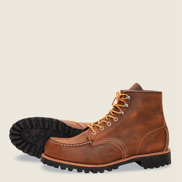 Red Wing Heritage Bot Erkek - Roughneck - 6-Inchr Rough & Tough Deri - Kahverengi - 39WFGUVIB